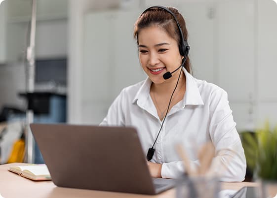 Customer support representative providing printer assistance